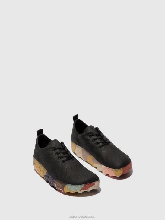 Asportuguesas Shoes Women CHARCOAL PINATEX & MULTICOLOR SOLE SLIP-ON SHOES CAMP 226H40 - Image 2