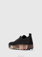 Asportuguesas Shoes Women CHARCOAL PINATEX & MULTICOLOR SOLE SLIP-ON SHOES CAMP 226H40 - Image 3