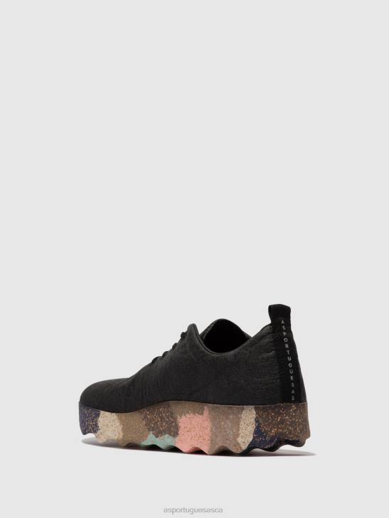 Asportuguesas Shoes Women CHARCOAL PINATEX & MULTICOLOR SOLE SLIP-ON SHOES CAMP 226H40 - Image 3
