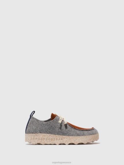 Asportuguesas Shoes Women CONCRETE/BROWN LACE-UP SHOES CHAT 226H114