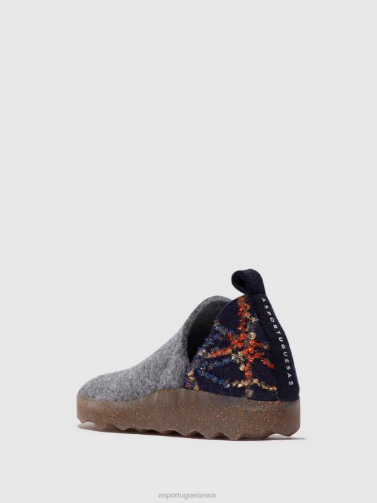 Asportuguesas Shoes Women CONCRETE FELT PRESENTE ROUND TOE SHOES CITY 226H51 - Image 3