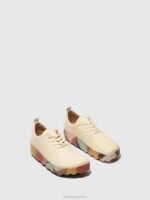 Asportuguesas Shoes Women CREAM PINATEX & MULTICOLOR SOLE SLIP-ON SHOES CAMP 226H61 - Image 2
