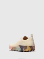 Asportuguesas Shoes Women CREAM PINATEX & MULTICOLOR SOLE SLIP-ON SHOES CAMP 226H61 - Image 3