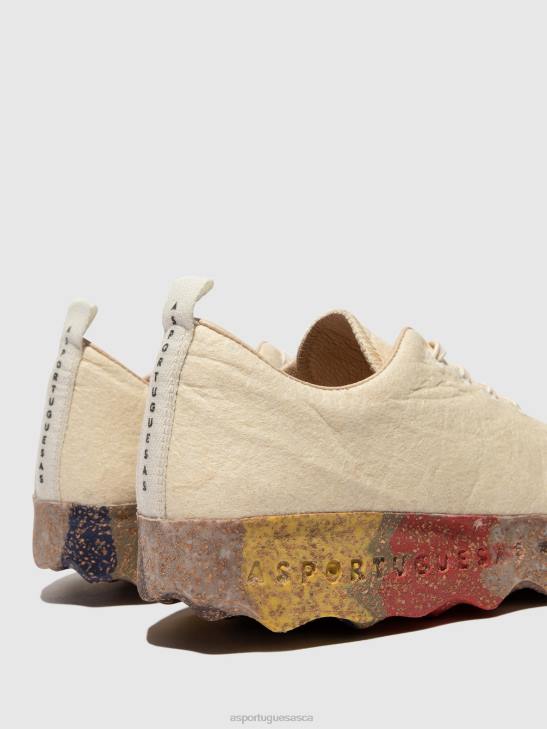 Asportuguesas Shoes Women CREAM PINATEX & MULTICOLOR SOLE SLIP-ON SHOES CAMP 226H61 - Image 5