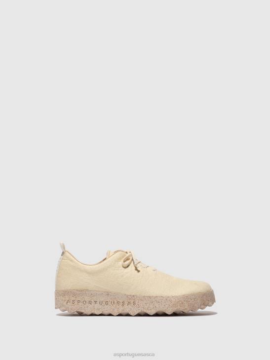Asportuguesas Shoes Women CREAM PINATEX SLIP-ON SHOES CAMP 226H90 - Image 1