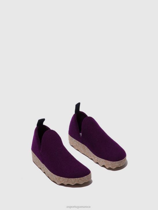 Asportuguesas Shoes Women DARK PURPLE ROUND TOE SHOES CITY 226H49 - Image 2