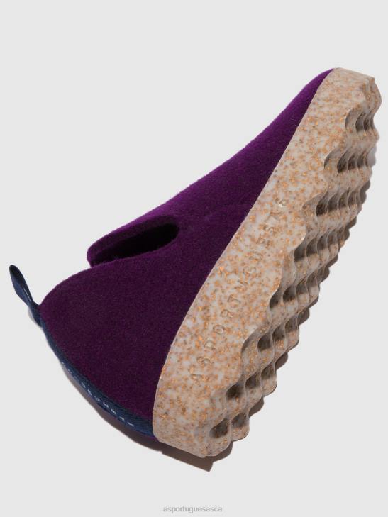 Asportuguesas Shoes Women DARK PURPLE ROUND TOE SHOES CITY 226H49 - Image 4