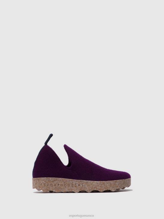 Asportuguesas Shoes Women DARK PURPLE ROUND TOE SHOES CITY 226H49 - Image 1