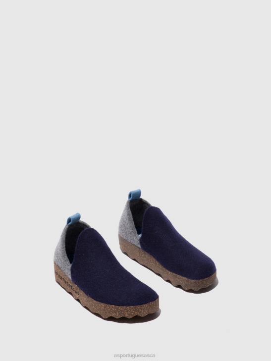 Asportuguesas Shoes Women GREY BLUE ROUND TOE SHOES CITY 226H33 - Image 2