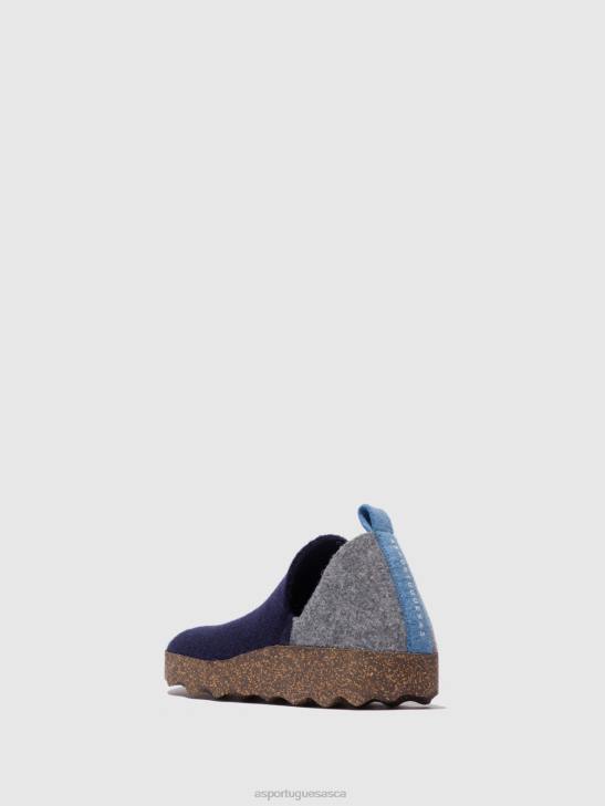 Asportuguesas Shoes Women GREY BLUE ROUND TOE SHOES CITY 226H33 - Image 3