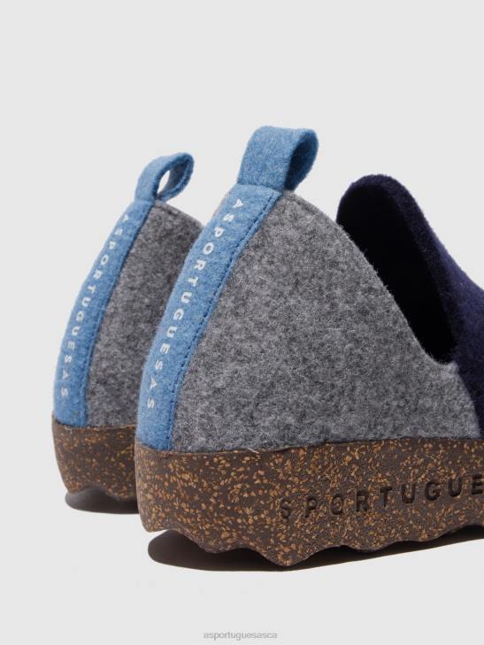 Asportuguesas Shoes Women GREY BLUE ROUND TOE SHOES CITY 226H33 - Image 5
