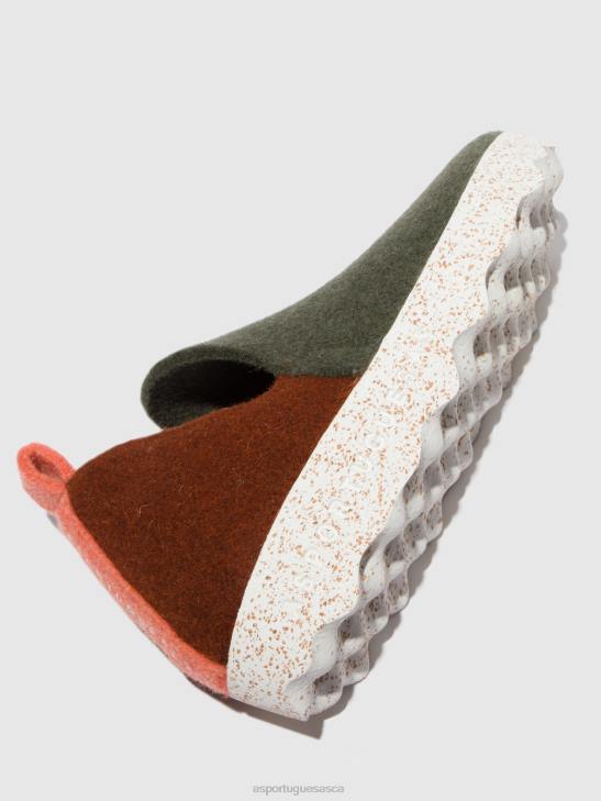Asportuguesas Shoes Women GREY ORANGE ROUND TOE SHOES CITY 226H79 - Image 4