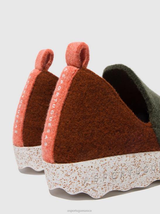 Asportuguesas Shoes Women GREY ORANGE ROUND TOE SHOES CITY 226H79 - Image 5