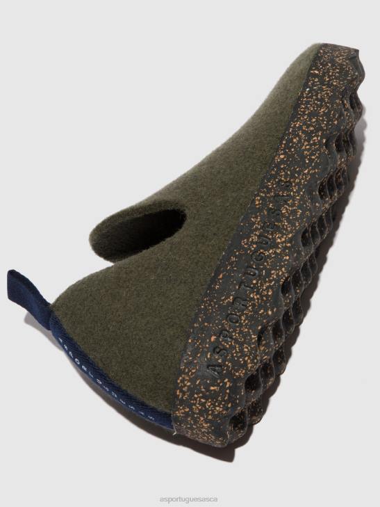 Asportuguesas Shoes Women MILITARY GREEN ROUND TOE SHOES CITY 226H37 - Image 3