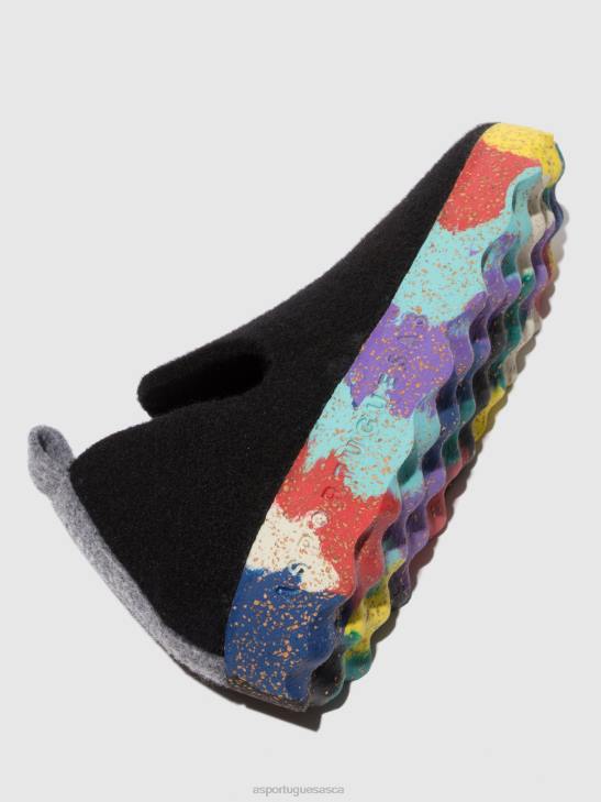 Asportuguesas Shoes Women MULTI BLACK ROUND TOE SHOES CITY 226H35 - Image 4