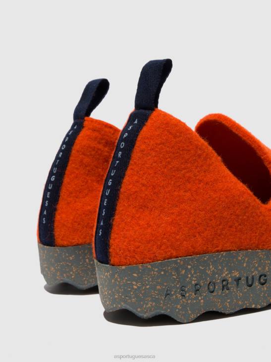 Asportuguesas Shoes Women ORANGE SLIP-ON SHOES CITY 226H80 - Image 4