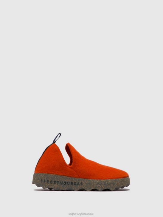 Asportuguesas Shoes Women ORANGE SLIP-ON SHOES CITY 226H80 - Image 1