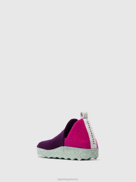 Asportuguesas Shoes Women PINK PURPLE ROUND TOE SHOES CITY 226H50 - Image 3
