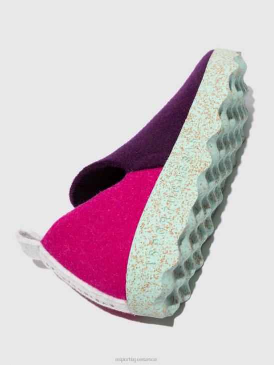 Asportuguesas Shoes Women PINK PURPLE ROUND TOE SHOES CITY 226H50 - Image 4