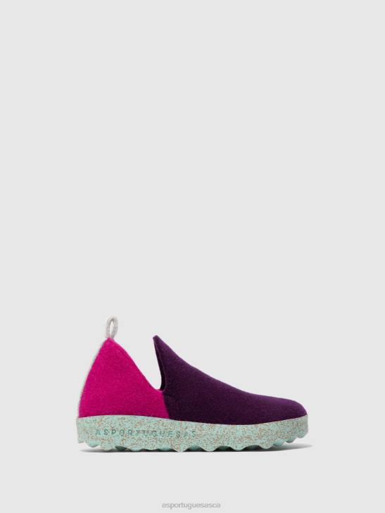 Asportuguesas Shoes Women PINK PURPLE ROUND TOE SHOES CITY 226H50 - Image 1