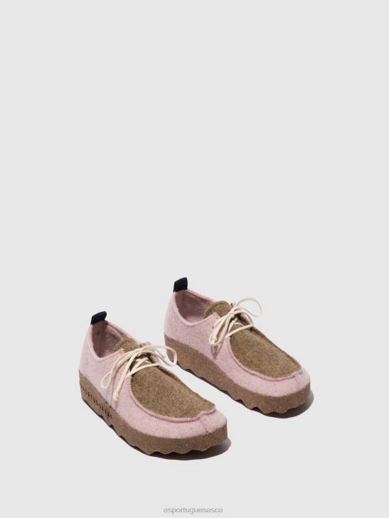 Asportuguesas Shoes Women PINK/TAUPE LACE-UP SHOES CHAT 226H108 - Image 2