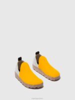 Asportuguesas Shoes Women WHITE YELLOW ROUND TOE SHOES CITY 226H53 - Image 2