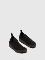 Asportuguesas Trainers Men BLACK S.CAFE STRETCH ELASTICATED TRAINERS CARE 226H190 - Image 2