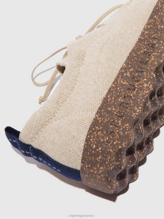 Asportuguesas Trainers Men NATURAL RECYCLED LINEN LACE-UP TRAINERS CHAT 226H201 - Image 4