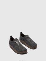 Asportuguesas Trainers Women BLACK MERINO LACE-UP TRAINERS WOOL CAMP 226H12 - Image 2