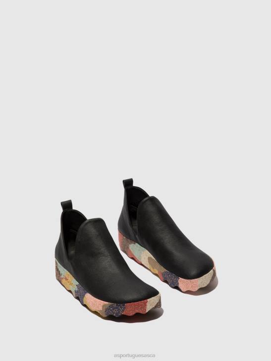 Asportuguesas Trainers Women BLACK & MULTICOLOR SOLE SLIP-ON TRAINERS CITY 226H64 - Image 2