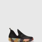 Asportuguesas Trainers Women BLACK & MULTICOLOR SOLE SLIP-ON TRAINERS CITY 226H64