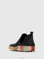 Asportuguesas Trainers Women BLACK & MULTICOLOR SOLE SLIP-ON TRAINERS CITY 226H64 - Image 3