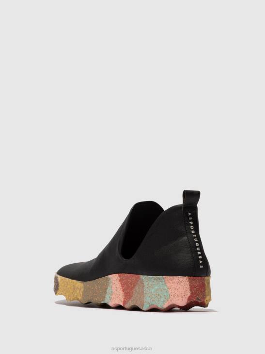 Asportuguesas Trainers Women BLACK & MULTICOLOR SOLE SLIP-ON TRAINERS CITY 226H64 - Image 3