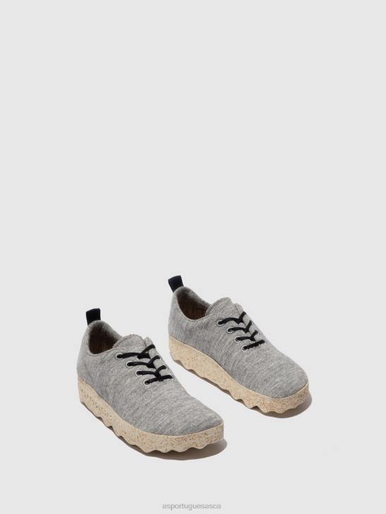 Asportuguesas Trainers Women GREY MERINO LACE-UP TRAINERS CAMP WOOL 226H16 - Image 2
