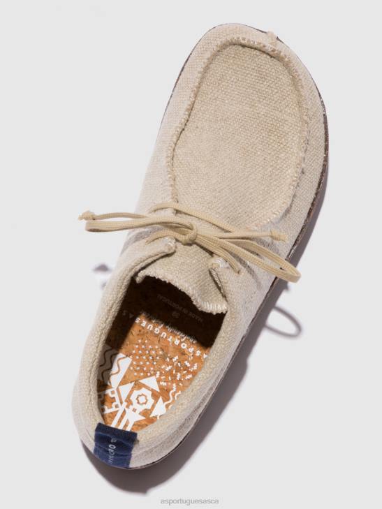 Asportuguesas Trainers Women NATURAL RECYCLED LINEN LACE-UP TRAINERS CHAT 226H87 - Image 5