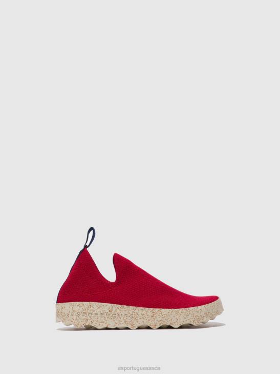 Asportuguesas Trainers Women RED S.CAFE STRETCH ELASTICATED TRAINERS CARE 226H10 - Image 1