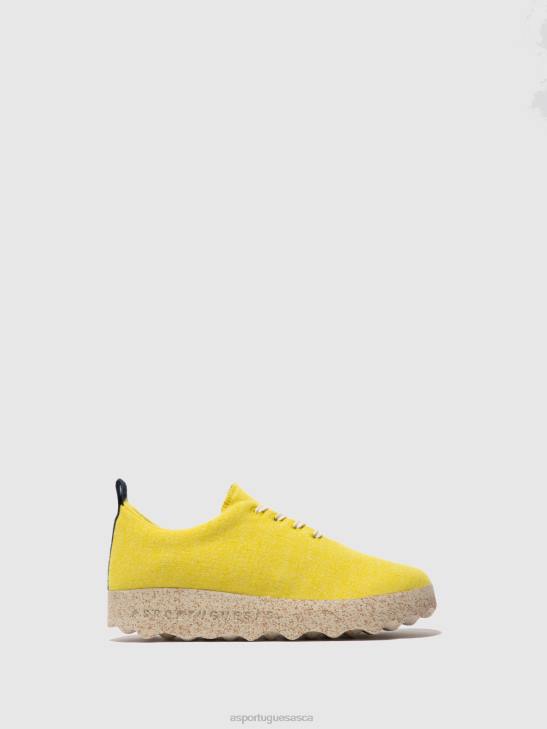 Asportuguesas Shoes Women YELLOW LACE-UP SHOES CAMP 226H110