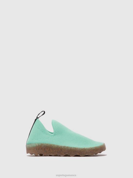 Asportuguesas Trainers Women MINT SLIP-ON TRAINERS CARE 226H19