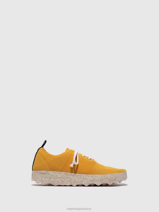 Asportuguesas Trainers Women YELLOW LACE-UP TRAINERS CODE 226H9